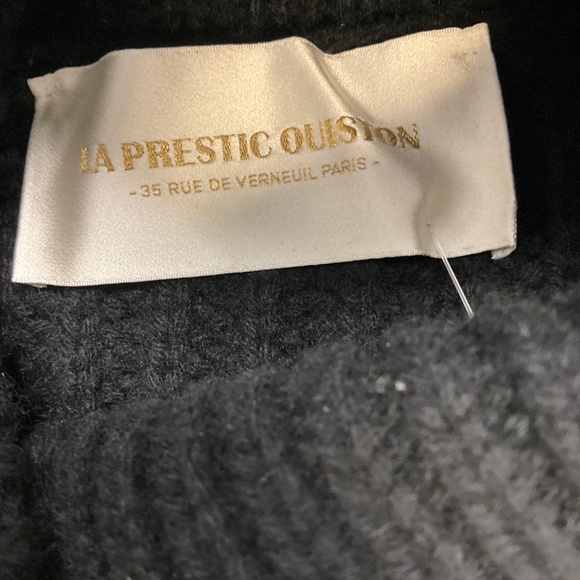 LA PRESTIC OUISTON BLACK CASHMERE KNIT TURTLENECK SWEATER - Picture 4 of 7